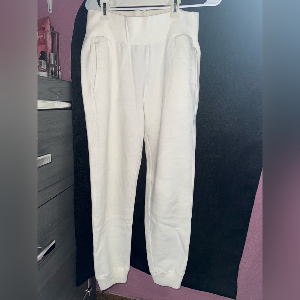 White Champion Joggers